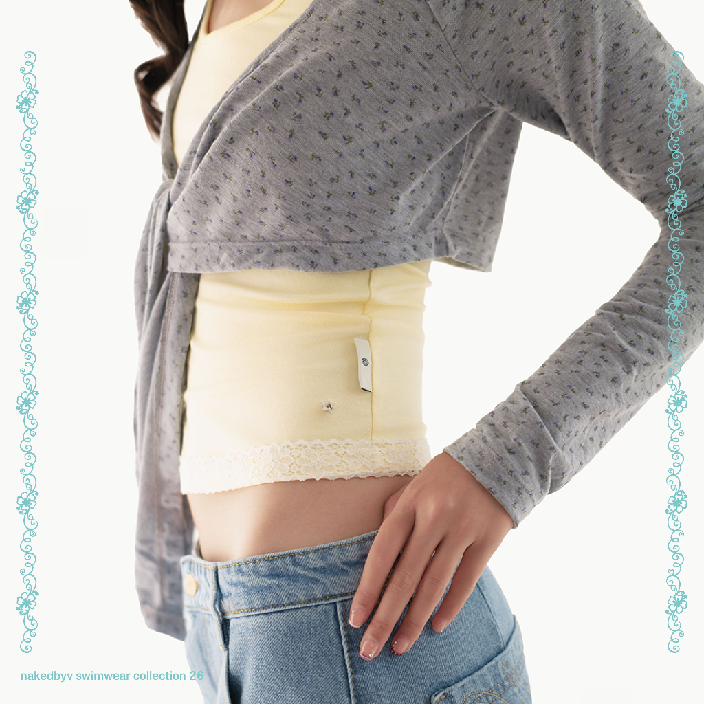 Áo cardigan croptop tay dài NAKEDBYV Áo khoác bolero - Elio Bolero