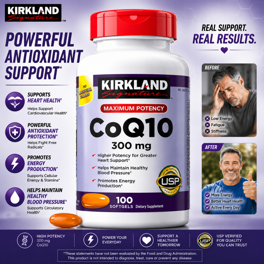 Viên uống hỗ trợ tim mạch CoQ10 300mg Kirkland 100 viên