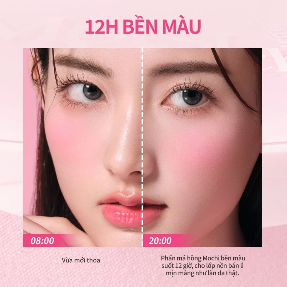 Ảnh 4 của Má hồng barenbliss Moist Mochi Paste Powder Blush dễ tán bền màu mịn màng tươi tắn kem lai phấn 4.5g