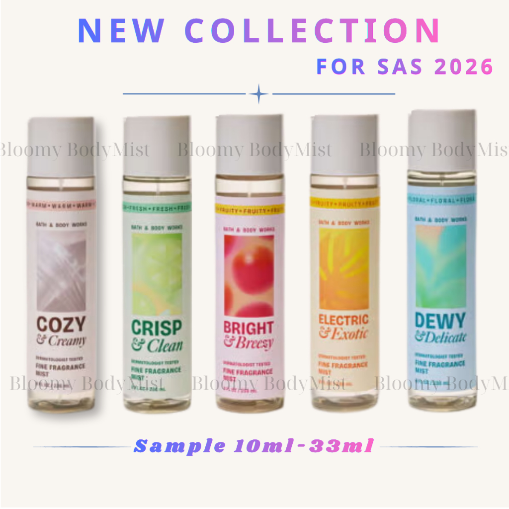 [ Mini ]  Cozy &Creamy| Dewy & Delicate| Electric &Exotic| Bright & Breezy| Crisp & Clean| Body Mist