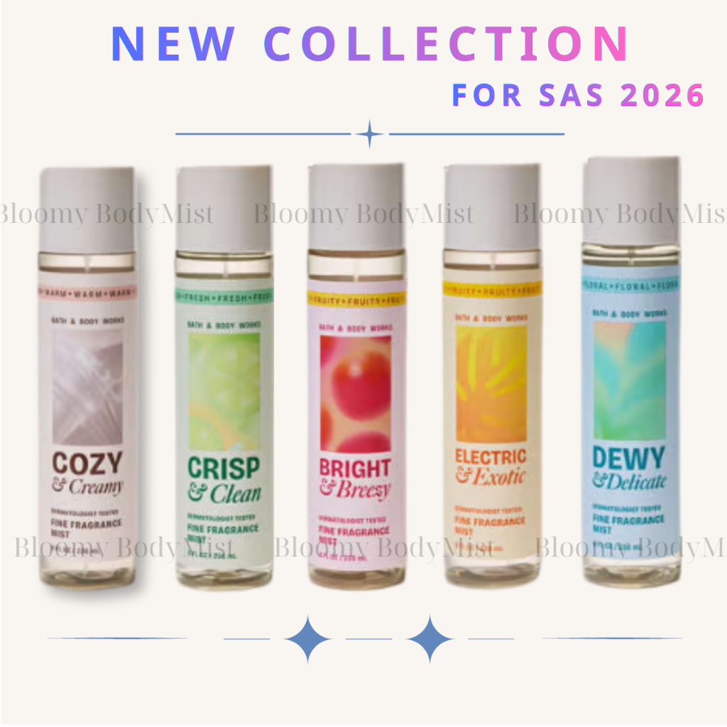 Cozy & Creamy| Dewy & Delicate| Electric & Exotic| Bright & Breezy| Crisp & Clean -Xịt thơm BodyMist