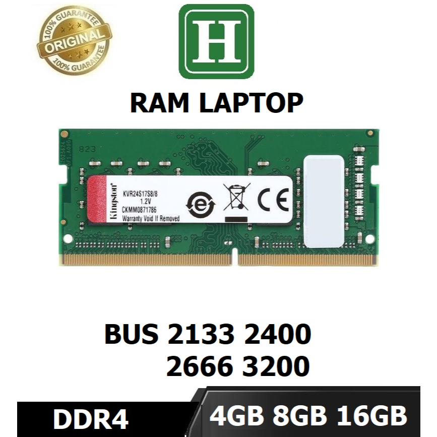 Ram laptop DDR4 8GB, 16GB bus 2133, 2400, 2666, 3200 - hàng zin chính hãng bảo hành 6 tháng