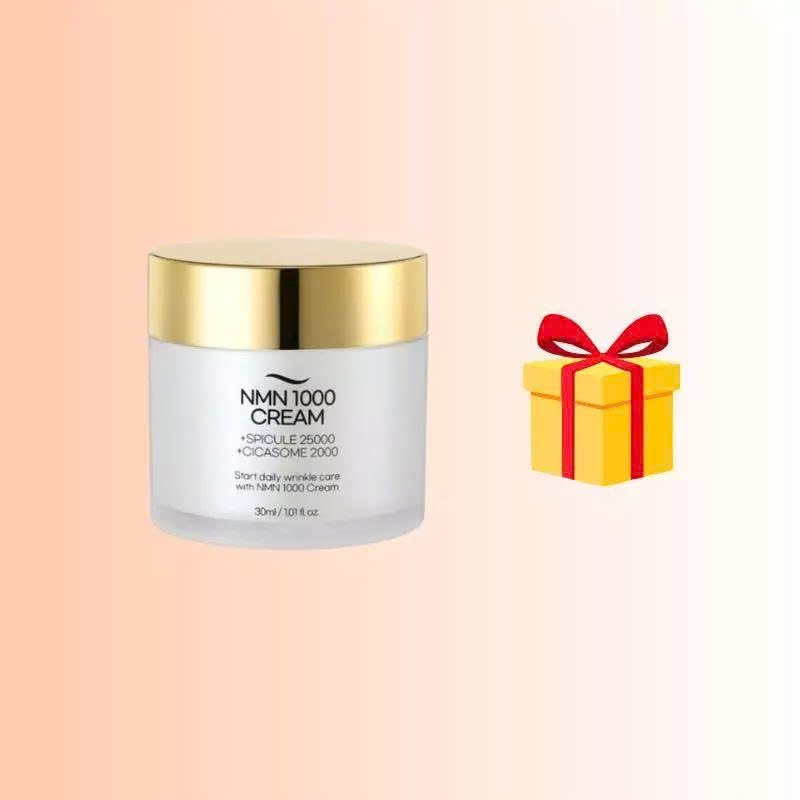 E03_[ KÈM QUÁ ] Kem Dưỡng NMN 1000 Spicule 25000ppm Nắp Vàng Bản Mới (Loại Nhỏ 30ml)