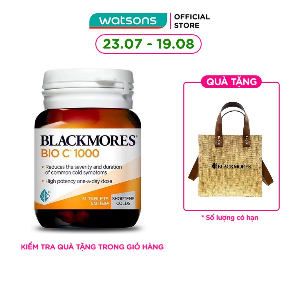 Thực Phẩm Bảo Vệ Sức Khỏe Blackmores Cold Relief Bio C 1000mg Tăng Cường Sức Đề Kháng 31 Viên