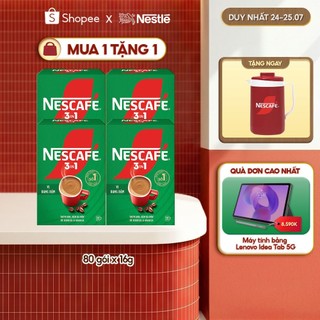 [Tặng Ca đá Nescafé] Combo 4 Hộp Cà phê Hòa tan NESCAFÉ VỊ RANG ĐẬM 20 gói Đậm Thơm Hoàn Hảo
