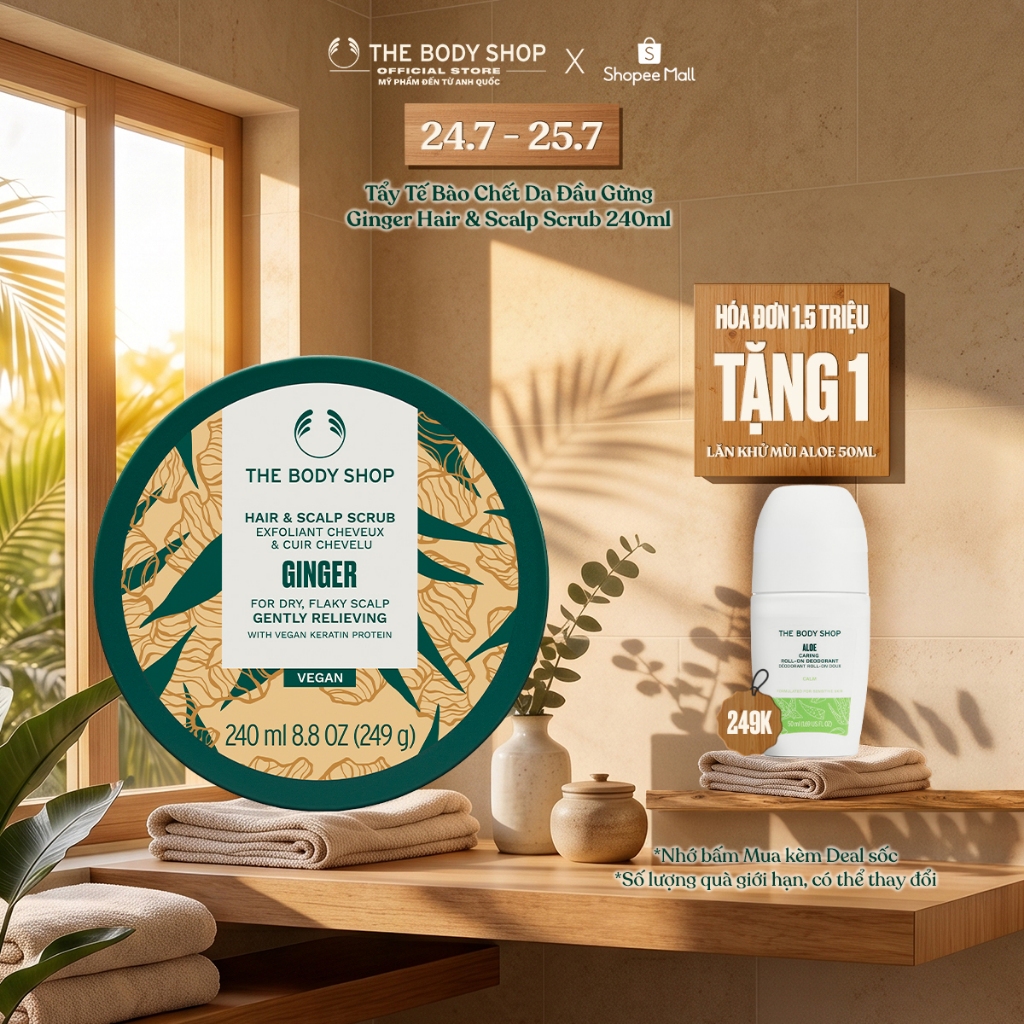 Tẩy Tế Bào Chết Da Đầu Gừng Ginger Hair & Scalp Scrub 240ml The Body Shop