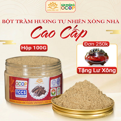 Bột trầm hương xông nhà tẩy uế thu hút tài lộc chất lượng OCOP, ISO 9001 - Xưởng Mộc Việt