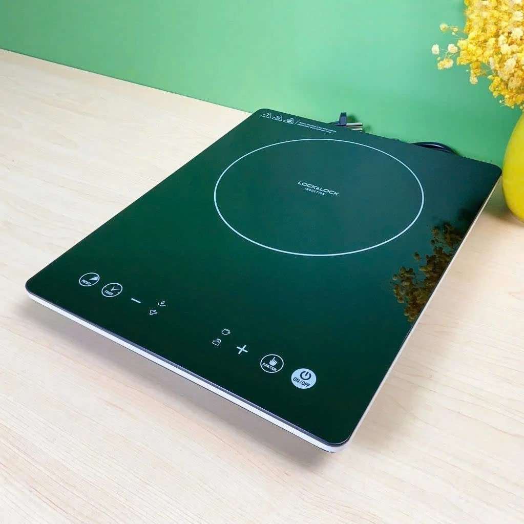 (FULL VAT) Bếp Điện Từ LocknLock Induction Cooker EJI311 Màu Đen 1500W Bảo Hành Chính Hãng 2 Năm