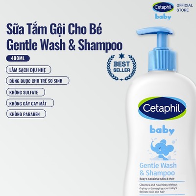 [LIVE] Sữa tắm gội dịu lành cho bé CETAPHIL BABY GENTLE WASH & SHAMPOO 400ML