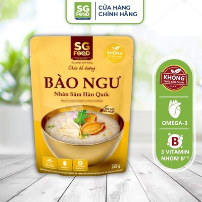 Cháo bổ dưỡng Ăn Liền Bào ngư Nhân sâm Hàn Quốc SGFood 240g