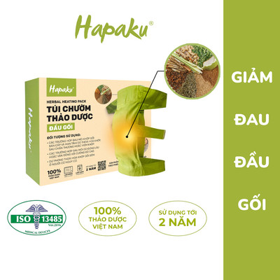 Túi Chườm Nóng Thảo Dược Đầu Gối Hapaku, Giảm Đau Khớp Gối, Căng Cứng Cơ, Làm Nóng Bằng Lò Vi Sóng