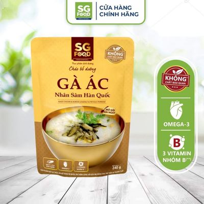 Cháo Bổ Dưỡng Ăn Liền SG Food Gà Ác Nhân Sâm 240g