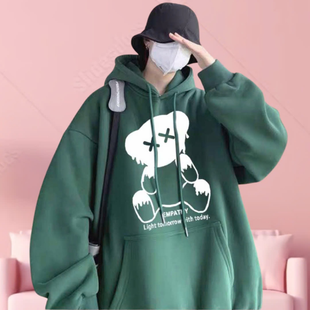 Áo hoodie nam nữ thêu đắp vải JJAYS form rộng mũ to có túi giữa trẻ trung phong cách - UNISEX