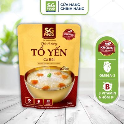 Cháo Bổ Dưỡng Ăn Liền SG Food Tổ Yến Cá Hồi 240g