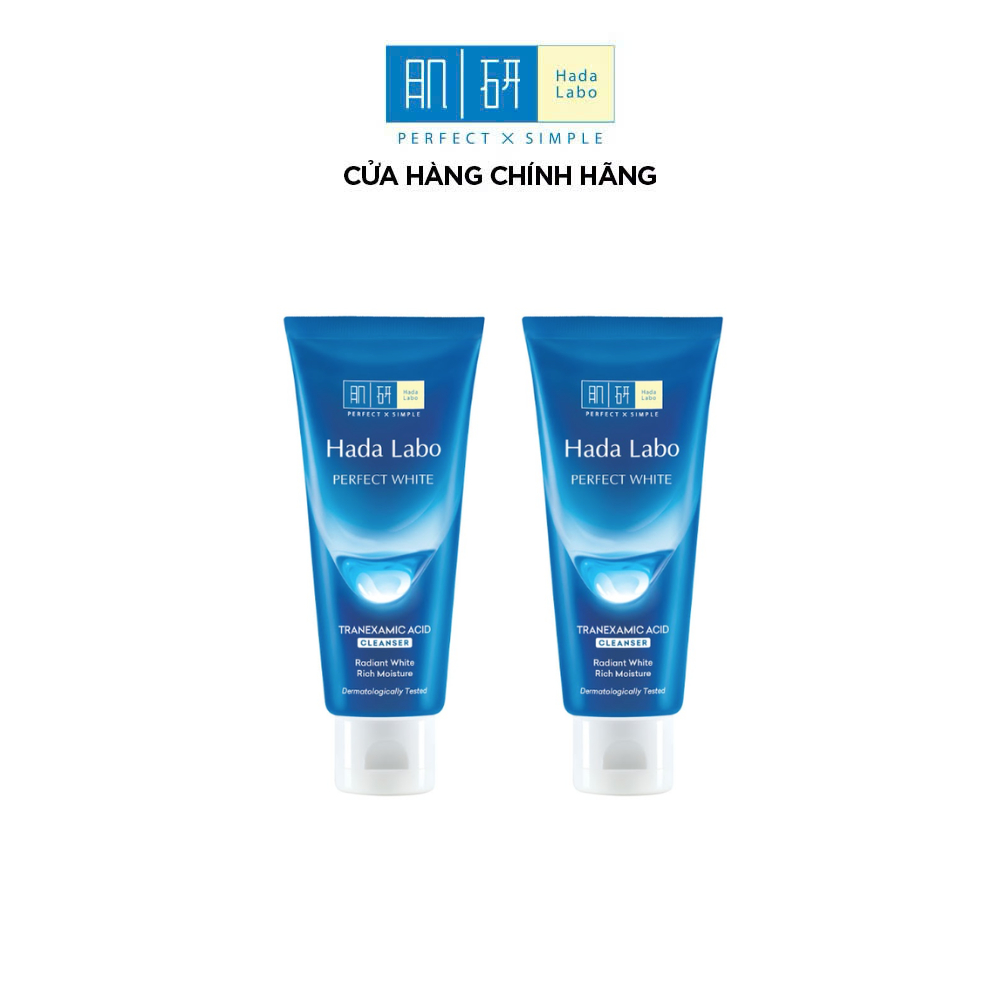 [VB] Combo 2 Sữa rửa mặt dưỡng trắng Hada Labo Perfect White Tranexamic Acid Cleanser 80g