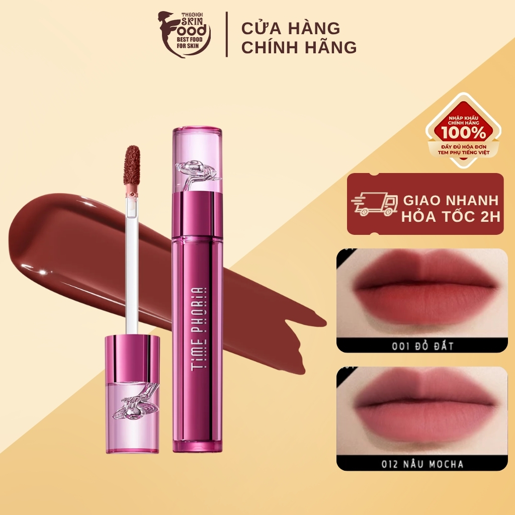 Son Tint Bóng Lì Time Phoria Chuẩn Màu Lâu Trôi Altera Blurring Lip Tint 4g ThegioiSkinfood
