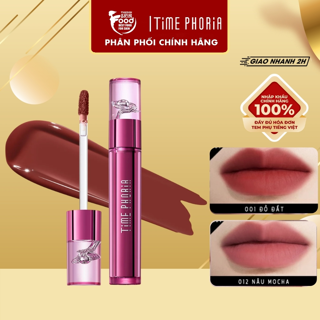 Son tint bóng lì Time Phoria Chuẩn Màu Lâu Trôi Altera Blurring Lip Tint thegioiskinfood
