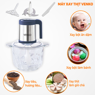 Máy xay thịt Venko MG204 Công suât 400W Lưỡi dao 6 cánh Máy xay thịt đa năng, xay thịt, cua, cá, rau củ
