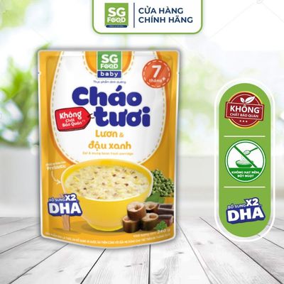 Thùng 30 gói Cháo Tươi Baby Ăn Liền Lươn Đậu Xanh SG Food 240g