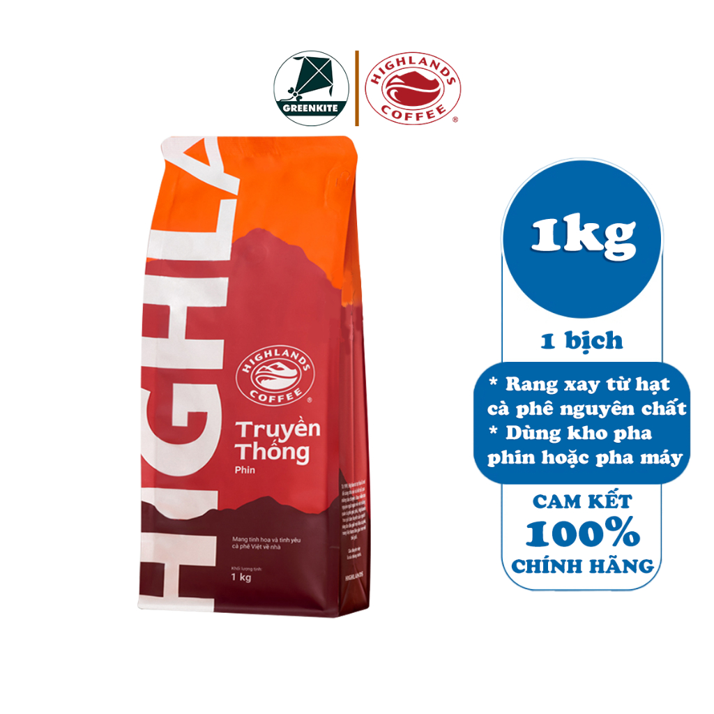 [ Gói 1kg ] Cà Phê Highland Coffee Truyền Thống 1kg