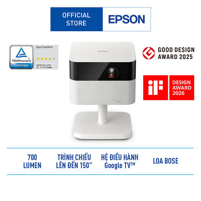 Máy chiếu gia đình Epson Lifestudio Flex EF-71 | Âm thanh BOSE | Google TV™ | 700 lumen | Full HD 1080p