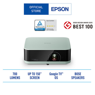 Máy chiếu gia đình Epson Lifestudio Pop EF-61G | Âm thanh BOSE | Google TV™ | 700 lumen | Full HD 1080p