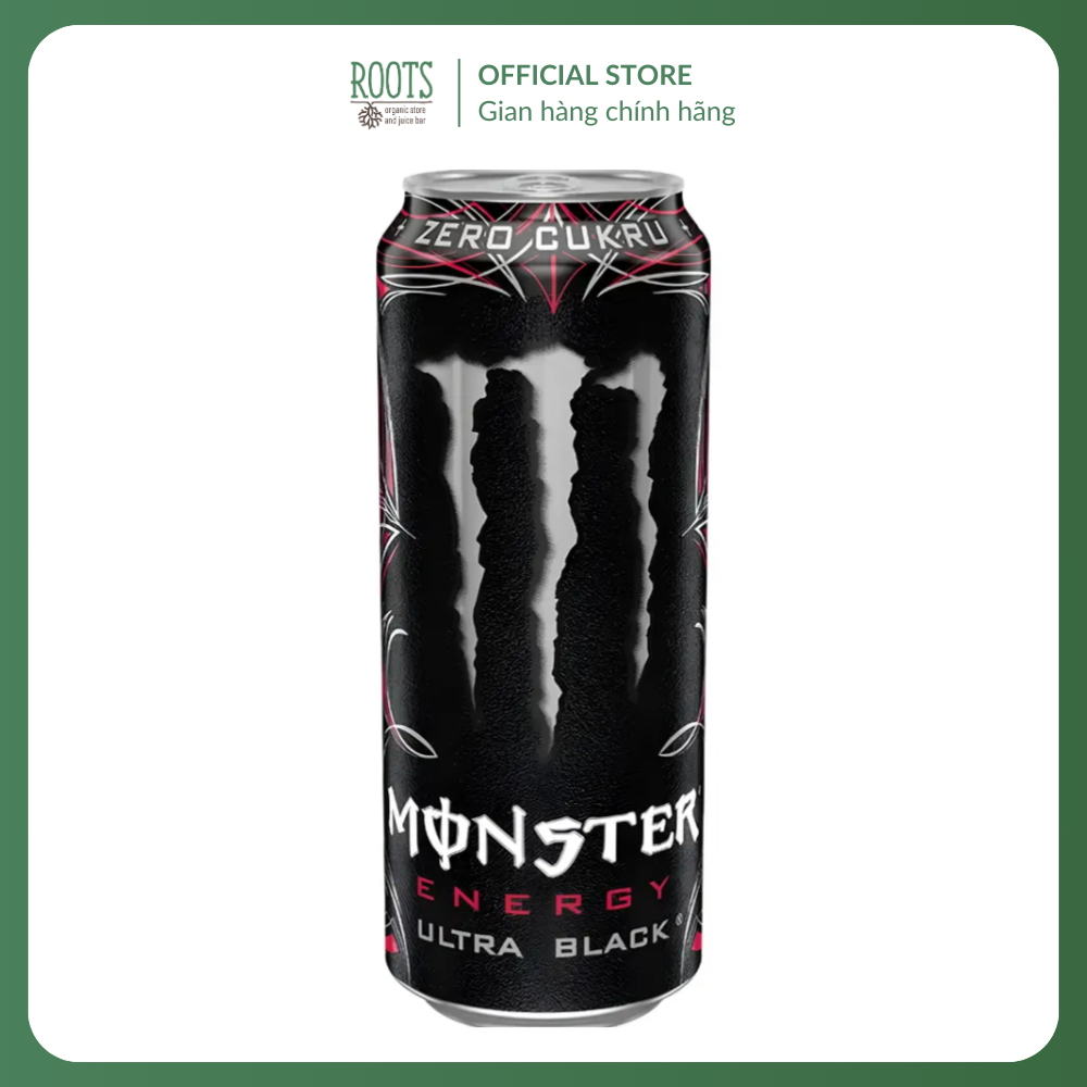 MONSTER - Nước Tăng Lực, Energy Drink, Ultra Black, Zero Sugar (500ml)