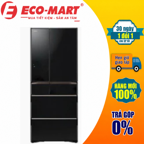 GW670TV Tủ lạnh Hitachi R-GW670TV XK, 6 cửa ,670L ,làm đá tự động , mặt gương pha lê