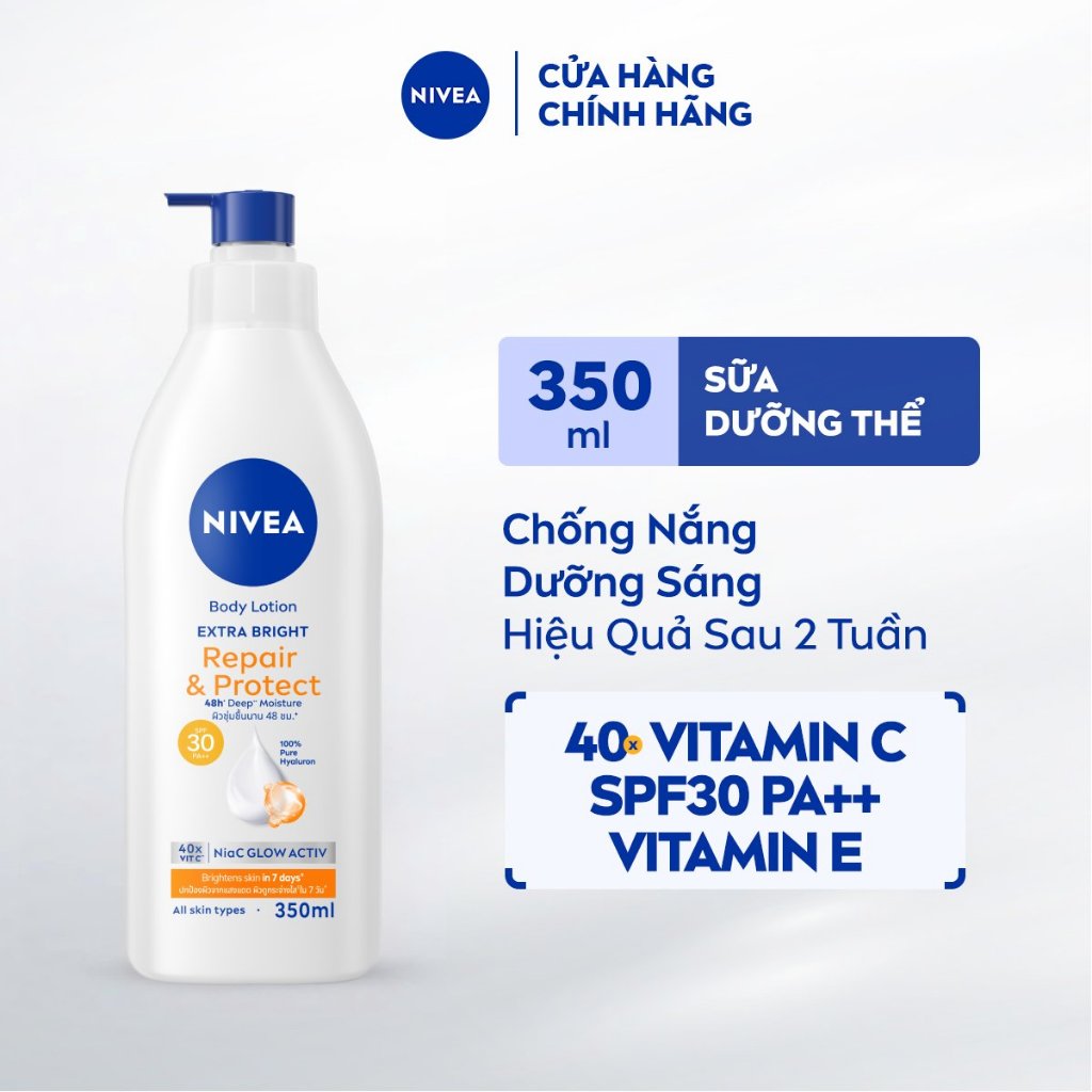 Sữa Dưỡng Thể NIVEA Phục Hồi & Chống Nắng Ban Ngày 8 Super Foods 350ml / Kem Body - 88311