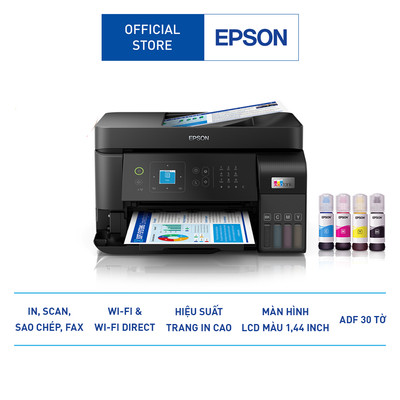 Máy In Phun Màu Epson EcoTank L5590 Đa Chức Năng Không Dây A4 Kèm ADF (In / Scan / Copy / Fax)