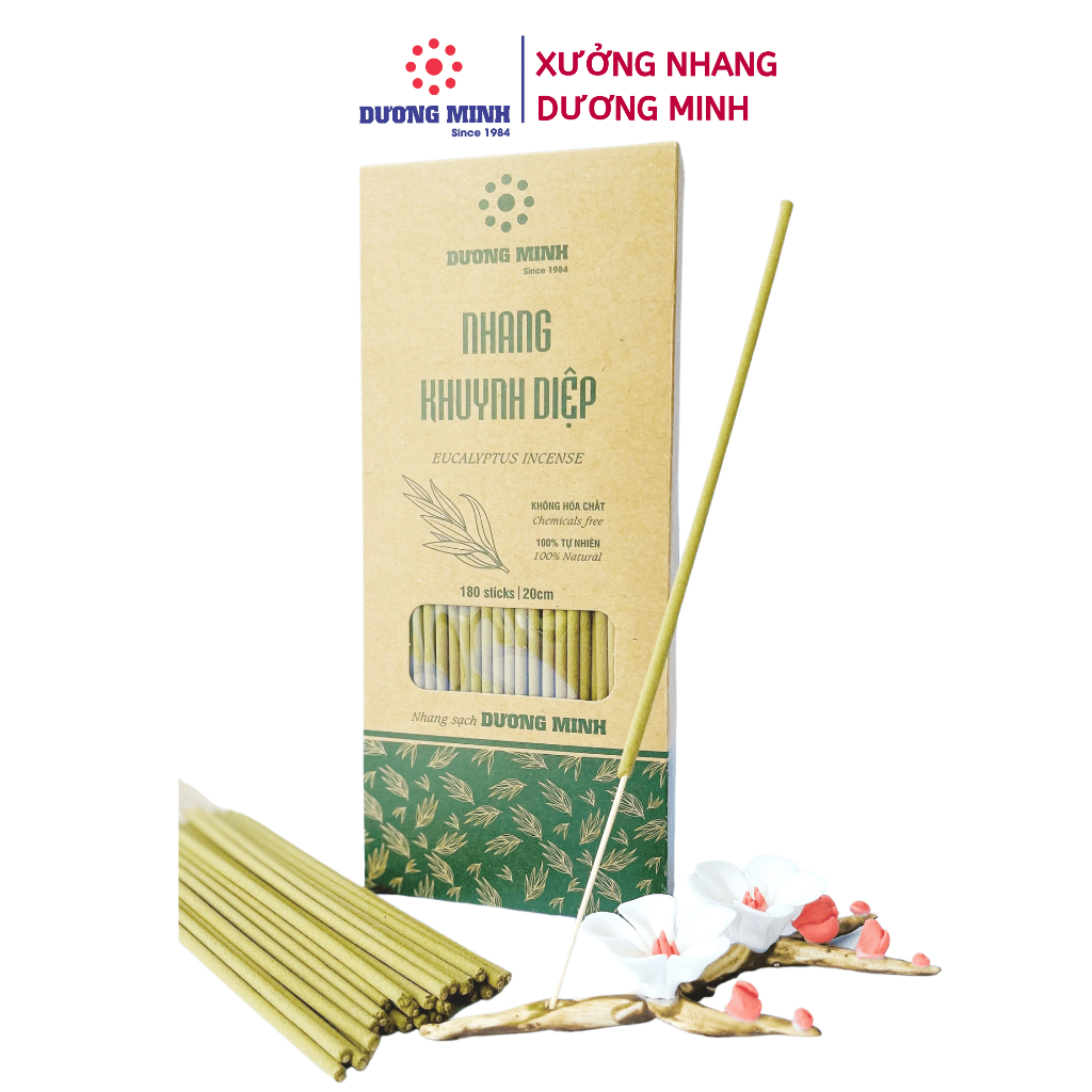 Nhang khuynh diệp Dương Minh nhang ngắn 20cm 30cm từ lá khuynh diệp tự nhiên an toàn sức khỏe