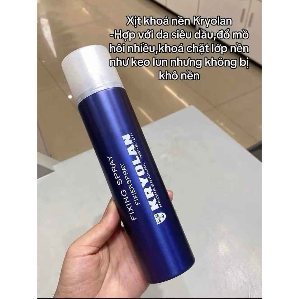 Xịt khoá nền kryolan makeup chuyên nghiệp 300ml