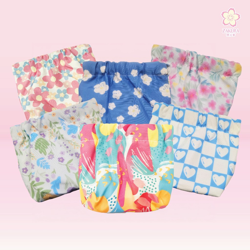ZAKURA Floral Coin Purse 1pc (Random Color)