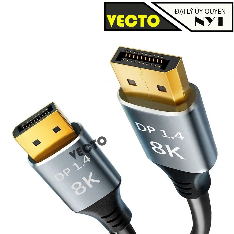 Cáp DisplayPort 1.4 Hỗ Trợ 4K 144Hz 8K 60Hz Cao Cấp  – Vecto