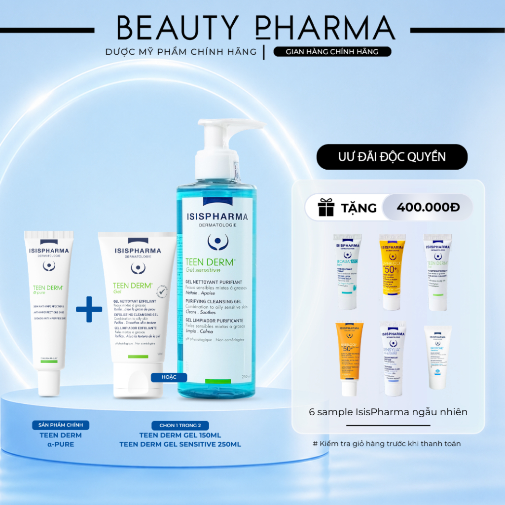 [COMBO] ISIS PHARMA TEEN DERM GEL + TEEN DERM ALPHA PURE
