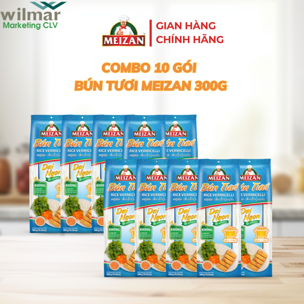 [SIÊU TIẾT KIỆM] Combo 10 gói Bún tươi Meizan 300g