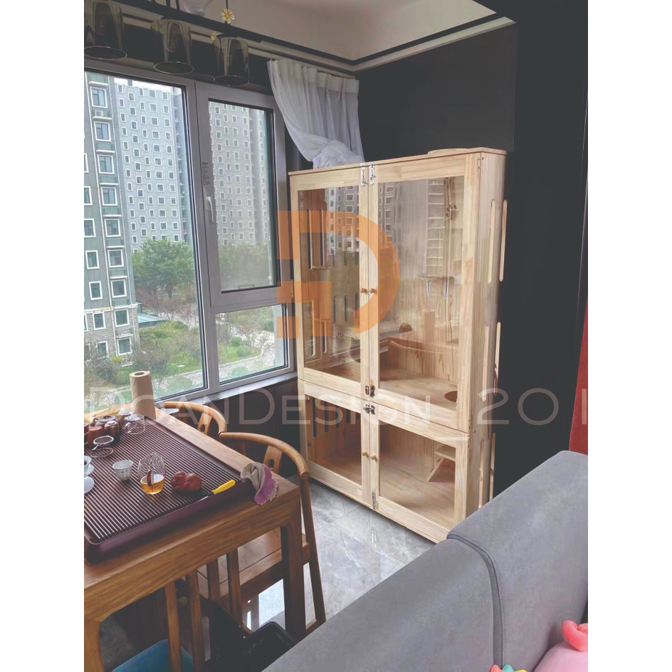 NHÀ GỖ CHO MÈO - CHUỒNG MÈO VILLA MS020 THƯƠNG HIỆU DOAN_DESIGN201