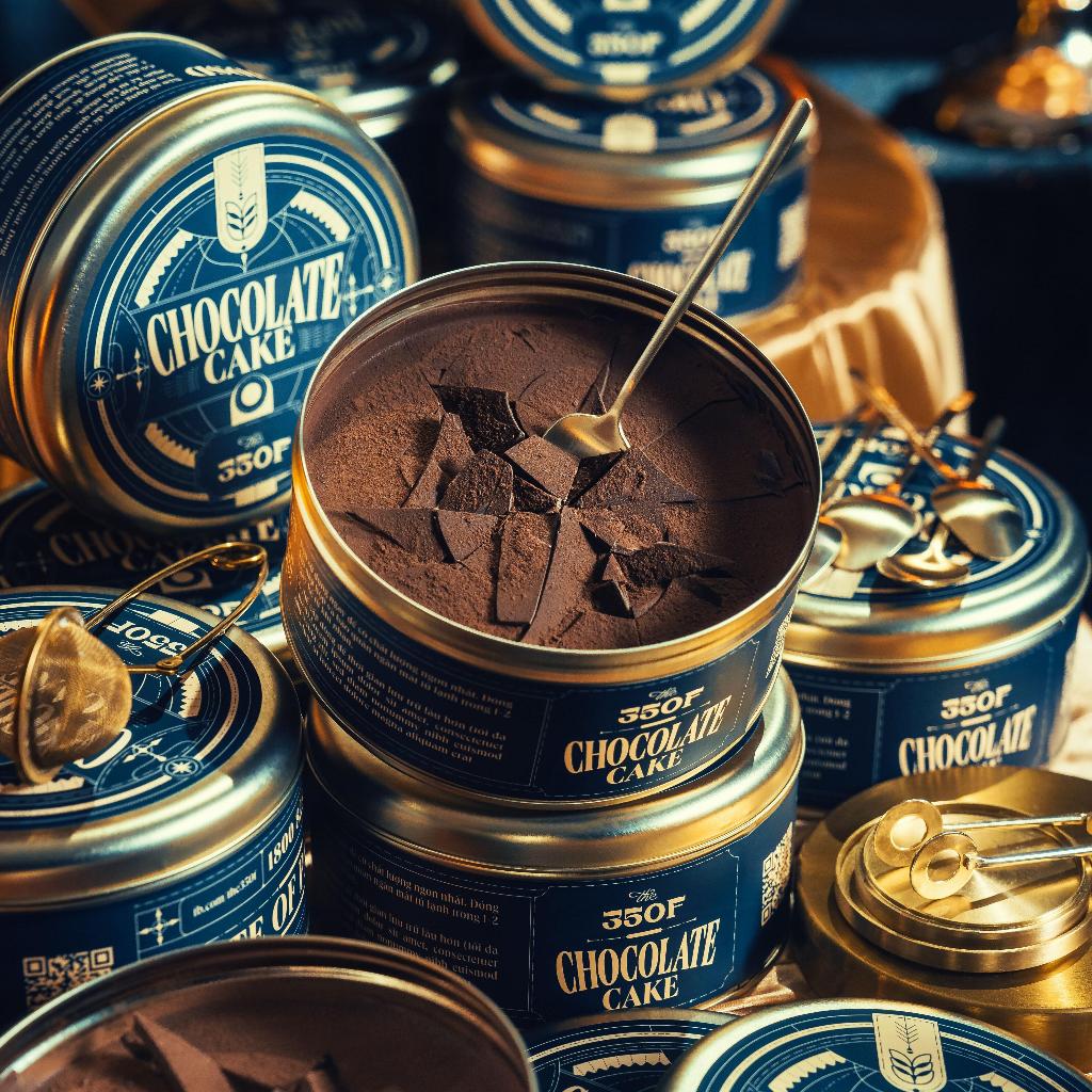 THE 350F CHOCOLATE DREAM CAKE HỘP THIẾC - GIAO TRONG NGÀY