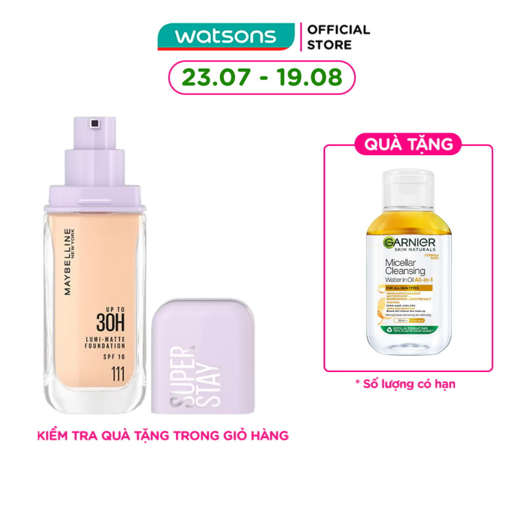 Kem Nền Lâu Trôi Maybelline Super Stay Up To 30H Lumi-Matte Foundation 35ml