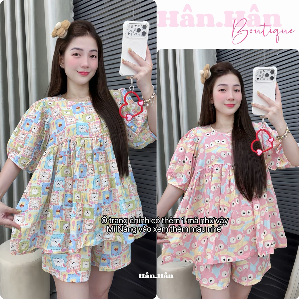 H06- [FOM TO] Bộ TOLE Lanh Babydoll ( Tay Ngắn Quần Ngắn ) VNXK Hàng May Kỹ