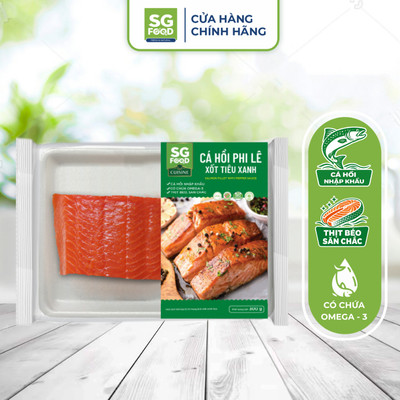 [Đông lạnh] Cá hồi xốt tiêu xanh fillet SG Food 300g