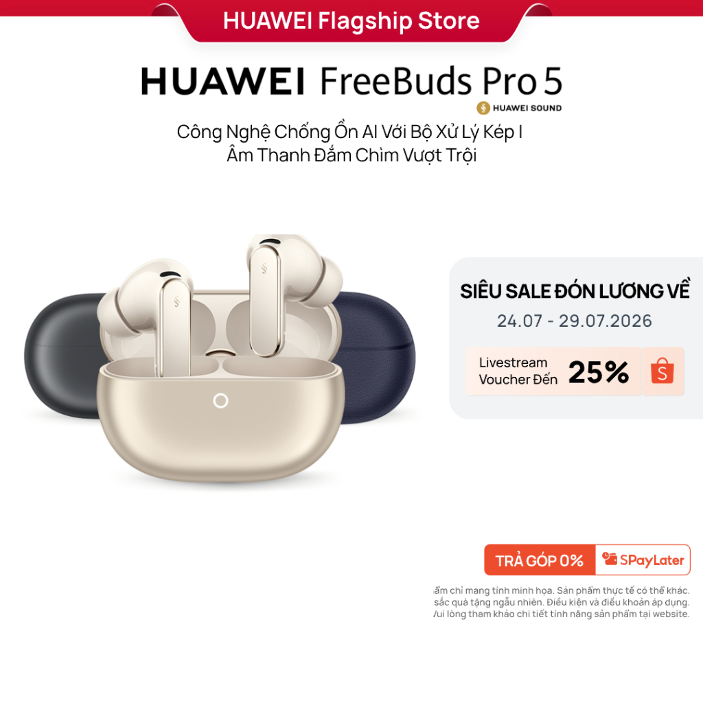 [LIVESTREAM] Tai Nghe HUAWEI FreeBuds Pro 5 | Công Nghệ Chống Ồn AI Với Bộ Xử Lý Kép | Âm Thanh Đắm Chìm Vượt Trội