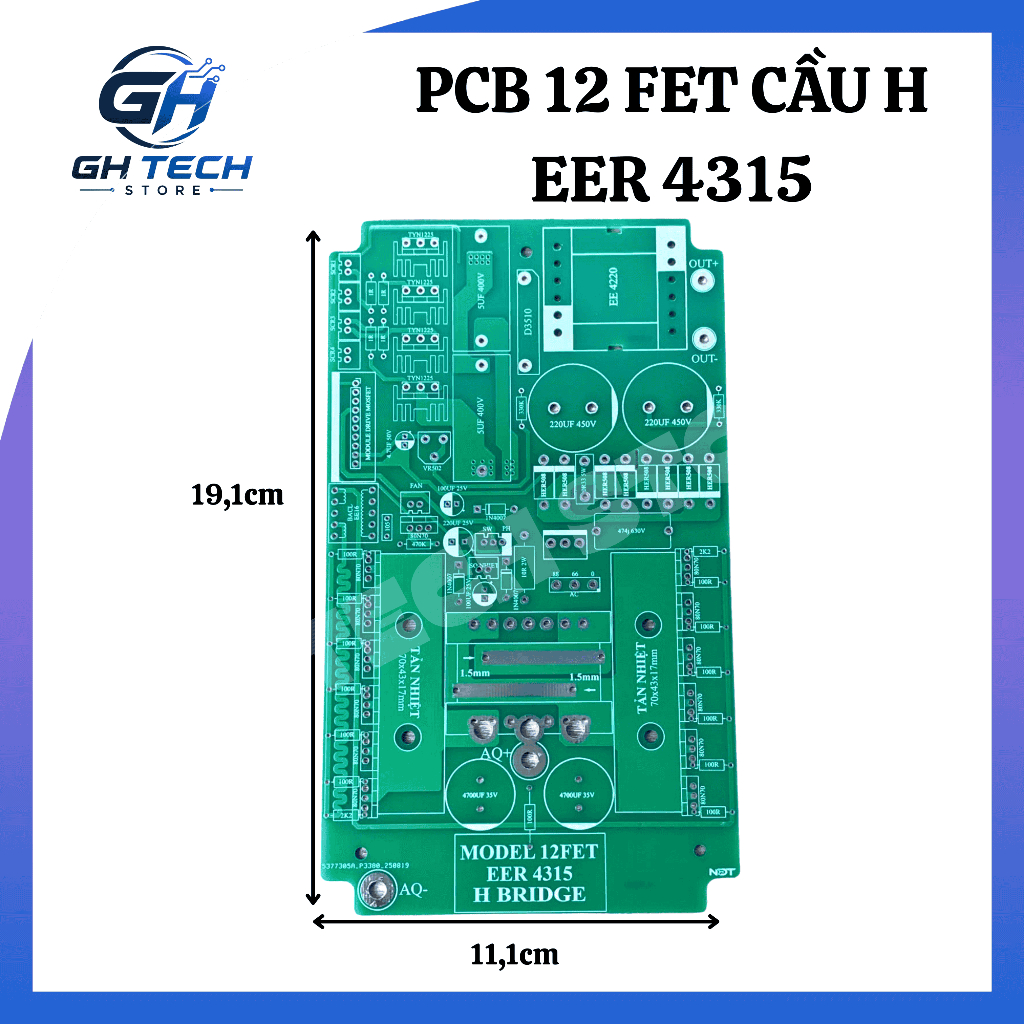 PCB 12 FET BĂM CẦU H - GH TECH STORE