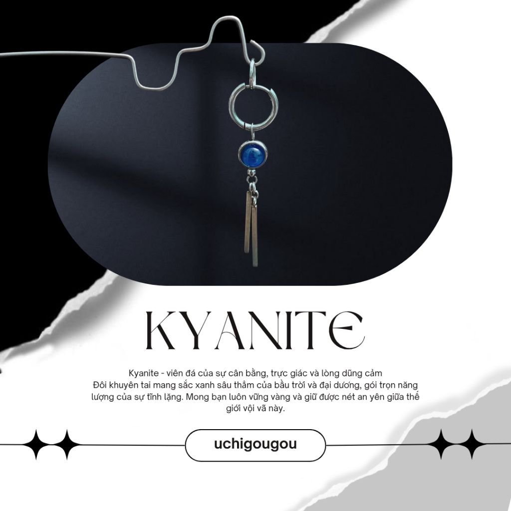 Khuyên Tai KYANITE - Disthene