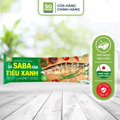 [Đông lạnh] Cá saba SG Food tẩm tiêu xanh 500-600g