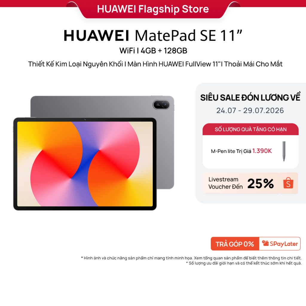 [LIVESTREAM] HUAWEI MatePad SE 11”|Thiết Kế Kim Loại Nguyên Khối||Màn Hình HUAWEI FullView 11" Thoải Mái Cho Mắt