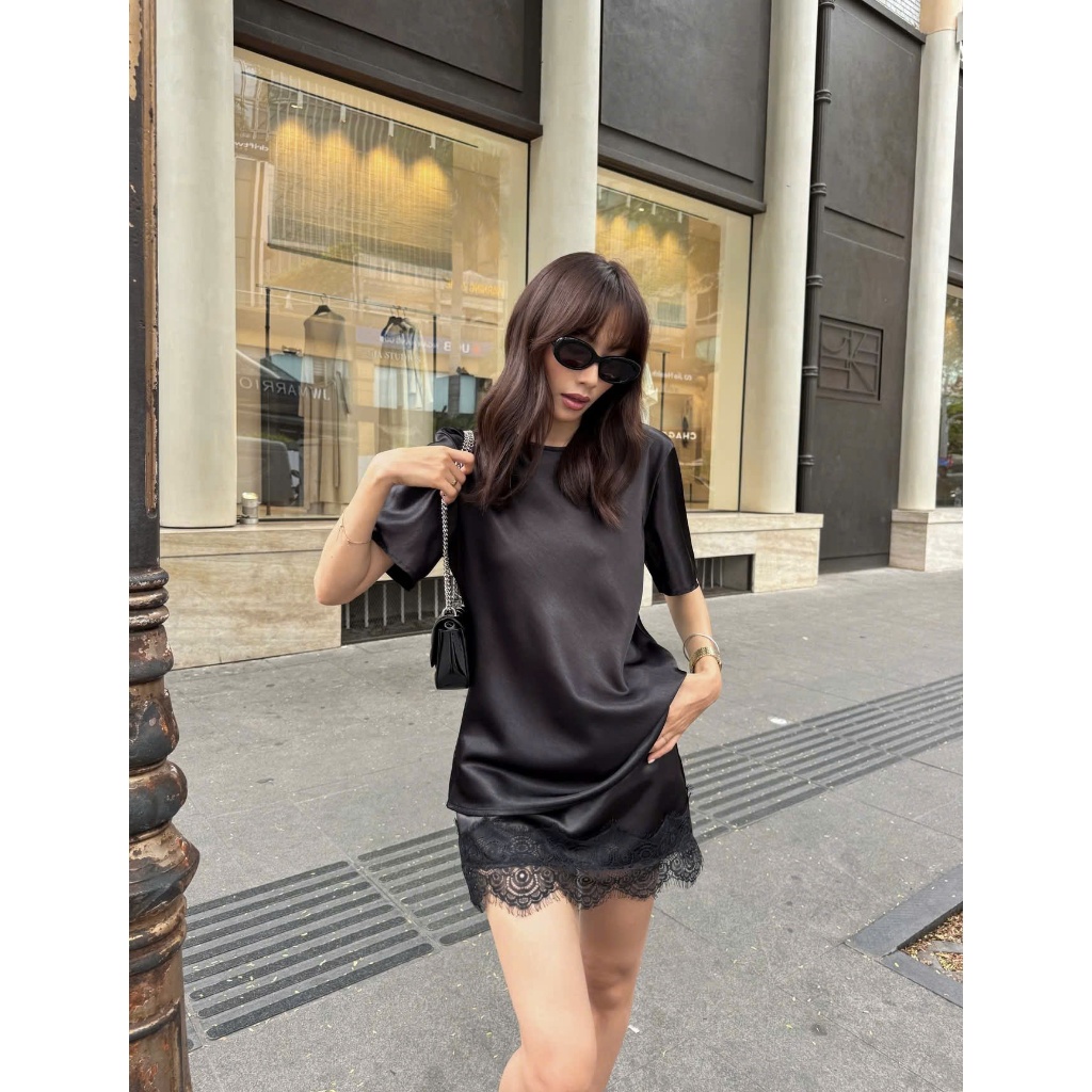𝗛𝗼𝗺𝗲 𝗦𝗲𝘁 -|BEELY| - Set Lụa Áo + Chân váy