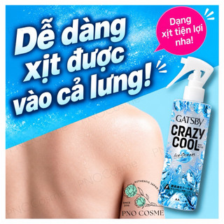 Xịt lạnh GATSBY CRAZY COOL mẫu mới - Nhật Bản