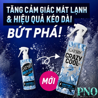 Xịt lạnh GATSBY CRAZY COOL mẫu mới - Nhật Bản