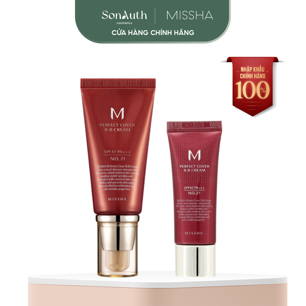 [NHẬP KHẨU] Kem nền BB cream căng bóng tự nhiên Missha M Perfect Cover BB Cream Ex SPF42